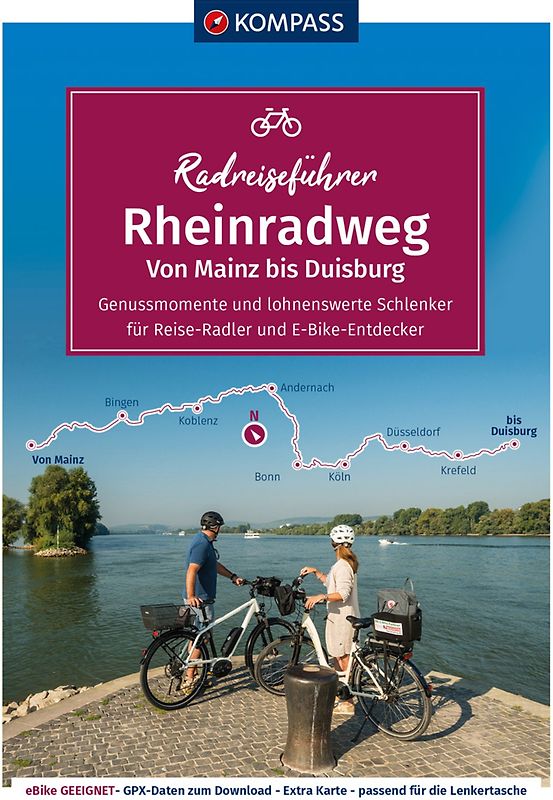 KOMPASS Radreiseführer Rheinradweg von Mainz bis Duisburg