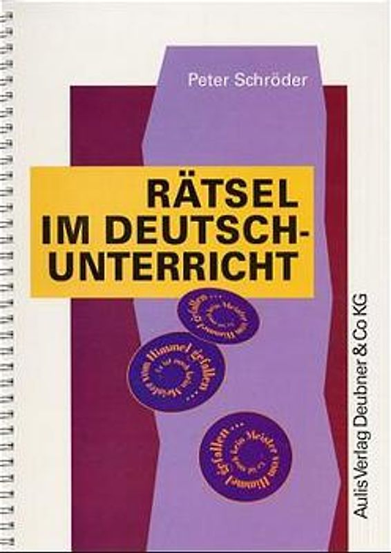 Kopiervorlagen Deutsch / Rätsel im Deutschunterricht