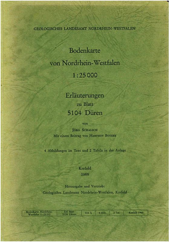 Bodenkarten von Nordrhein-Westfalen 1:25000 / Düren