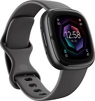Fitbit Sense 2 40 mm or graphite et bracelet en silicone gris nuit [Wi-Fi]