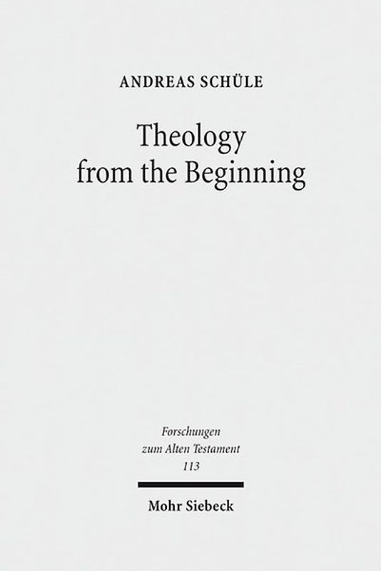Theology from the Beginning