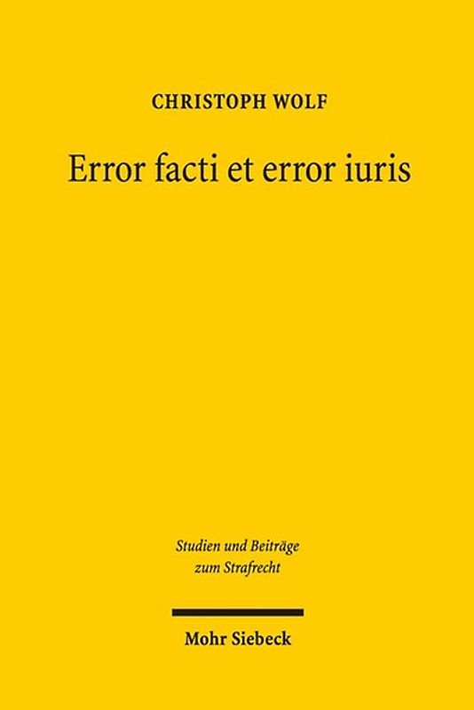 Error facti et error iuris