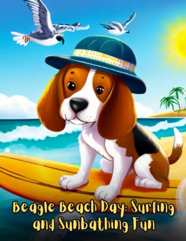Beagle Beach Day - Surfing and Sunbathing Fun: Short Story for kids about Beagle, Perseverance & Self-Confidence I A Motivational Book For kids I Gift for kids age 4-8