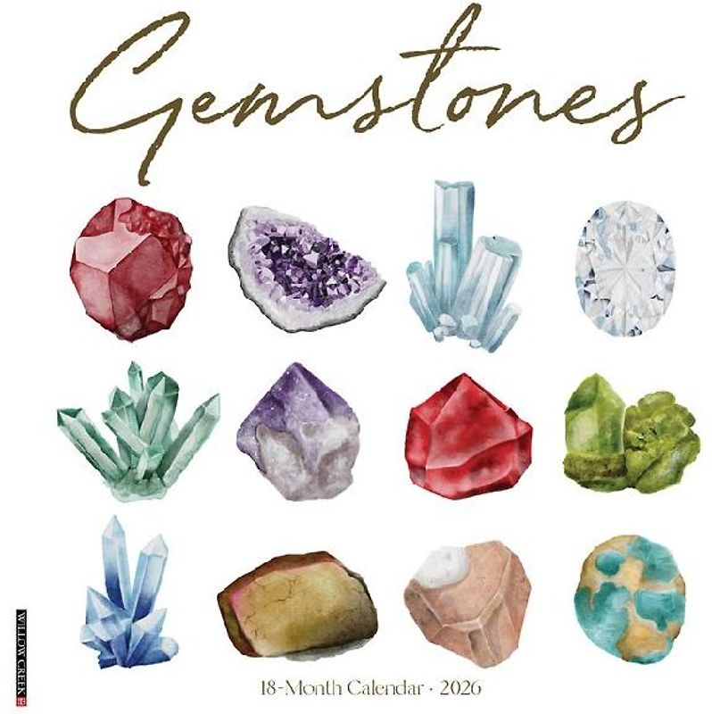 Gemstones 2026 12 X 12 Wall Calendar
