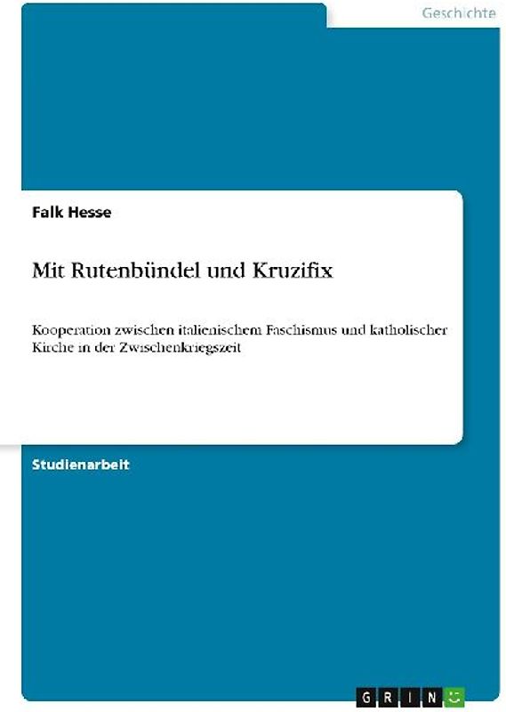 Mit Rutenbündel und Kruzifix