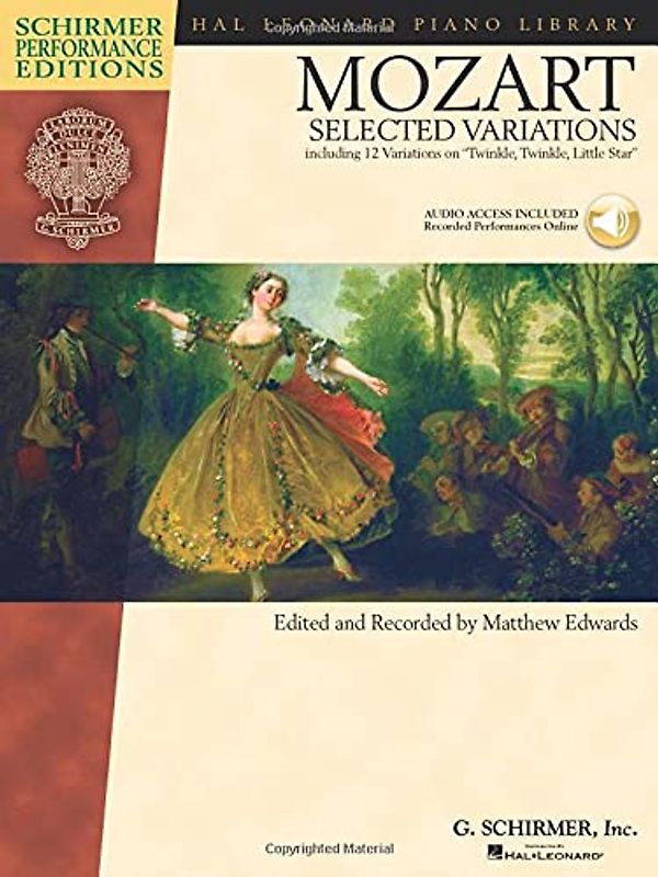 Schirmer Performance Editions Mozart Selected Variations Piano Book/Cd (Hal Leonard Student Piano Library)