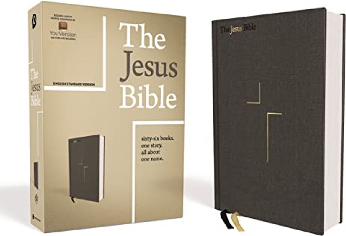 The Jesus Bible, ESV Edition, Cloth Over Board, Grey