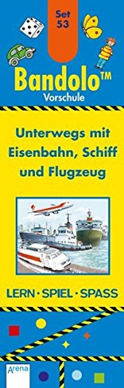 Unterwegs mit Eisenbahn, Schiff und Flugzeug. Bandolo Set 53