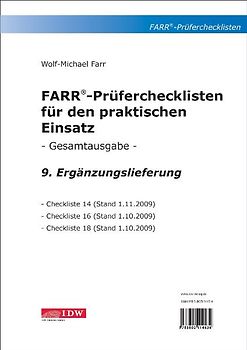 FARR Prüferchecklisten für den praktischen Einsatz - Gesamtausgabe