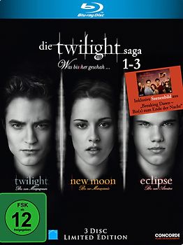 Die Twilight Saga 1-3: Twilight/New Moon/Eclipse  [Limited Edition] Blu-ray Disc