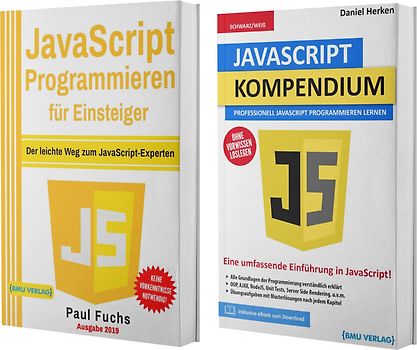 JavaScript Programmieren für Einsteiger + JavaScript Kompendium (Taschenbuch)