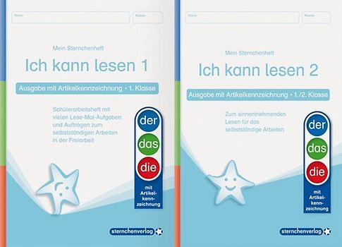 Ich kann lesen 1 und 2 - Ausgabe mit Artikelkennzeichnung (DaZ) für die 1. und 2. Klasse