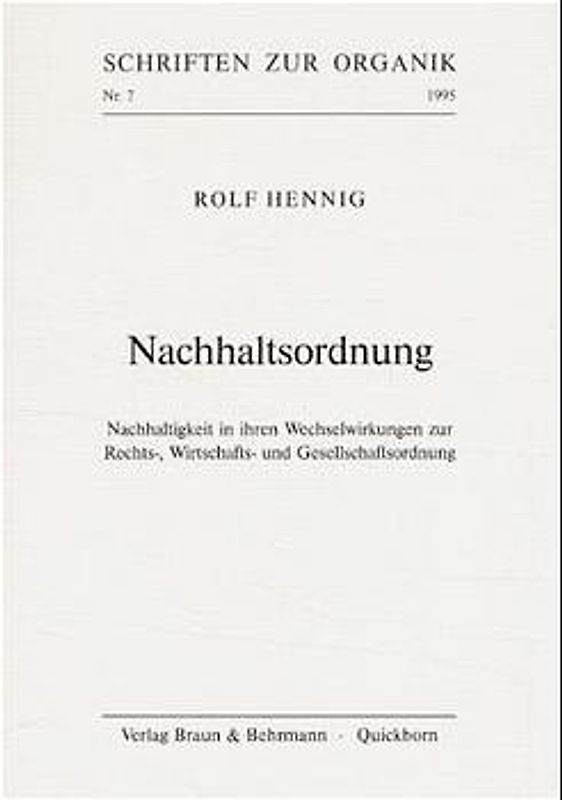 Nachhaltsordnung