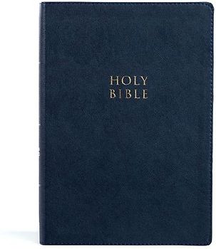 CSB Super Giant Print Reference Bible, Navy Leathertouch, Indexed