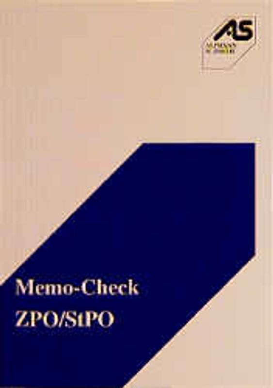 Memo-Check ZPO/StPO