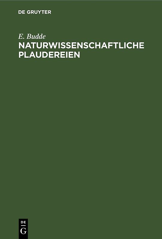 Naturwissenschaftliche Plaudereien