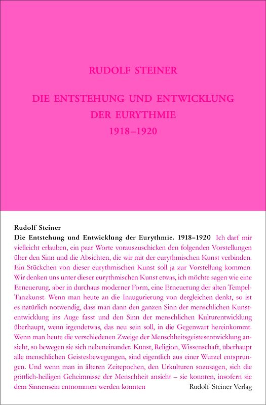 Die Entstehung und Entwicklung der Eurythmie 1918-1920