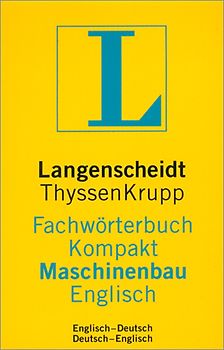 Langenscheidt Fachwörterbuch Kompakt Maschinenbau Englisch