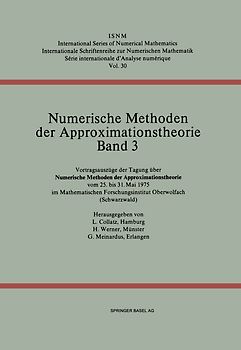 Numerische Methoden der Approximationstheorie/Numerical Methods of Approximation Theory