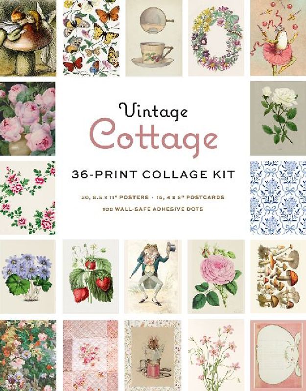 Vintage Cottage Wall Collage Kit