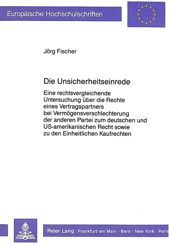 Die Unsicherheitseinrede