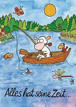 Alles hat seine Zeit! - Schäfchenposter