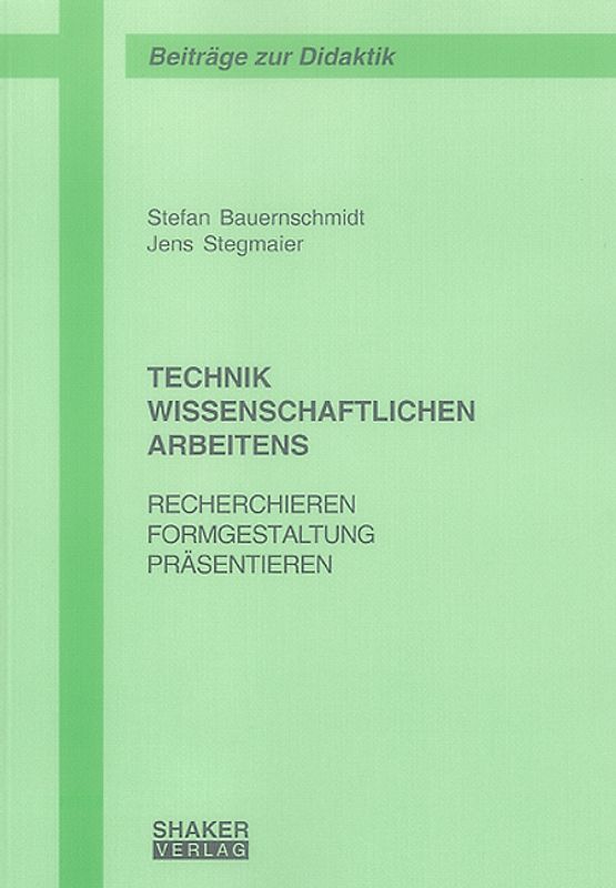 TECHNIK WISSENSCHAFTLICHEN ARBEITENS