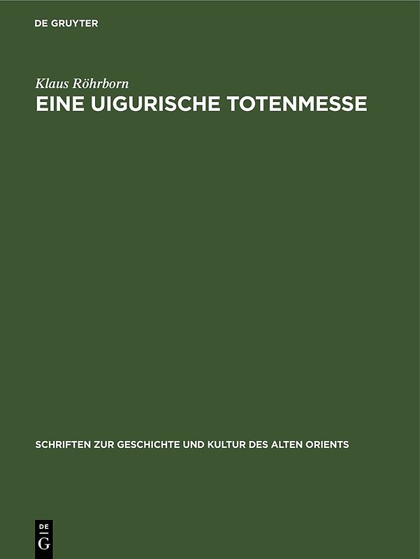 Eine uigurische Totenmesse