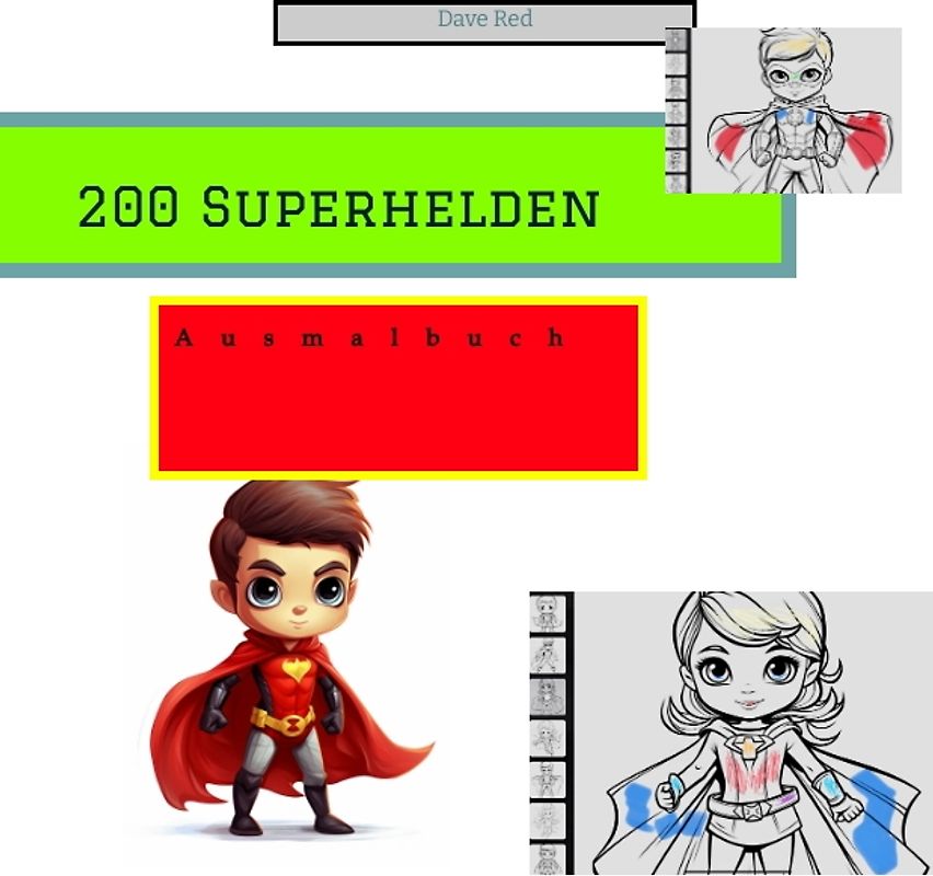 200 Superhelden zum ausmalen