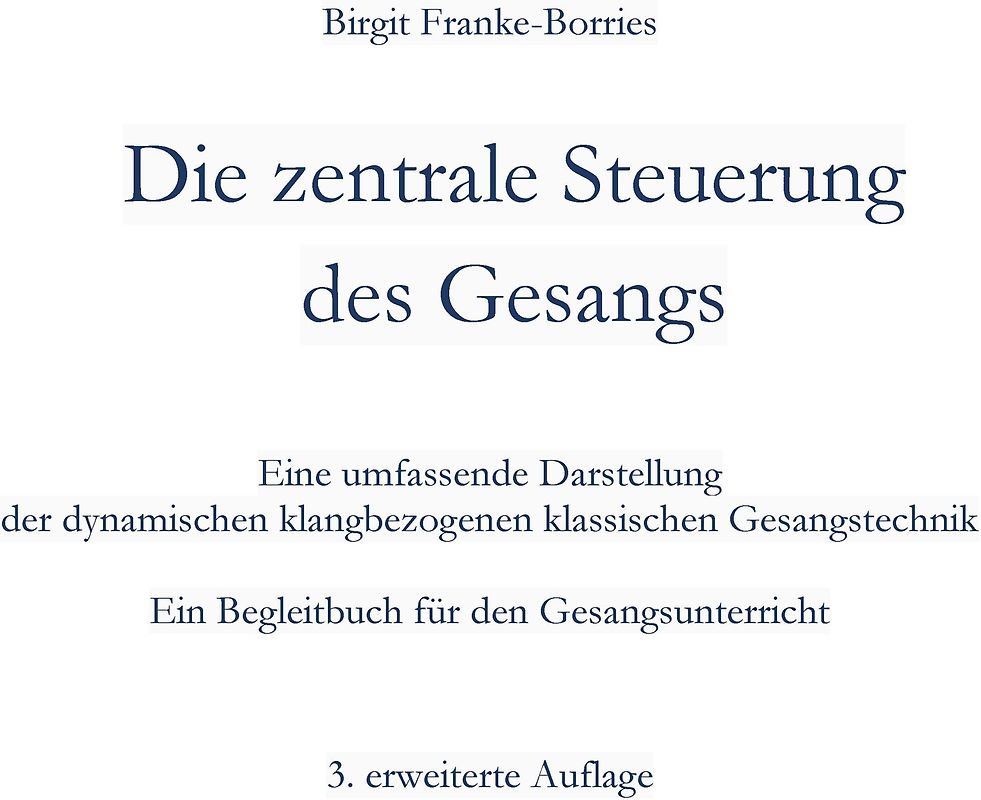 Die zentrale Steuerung des Gesangs