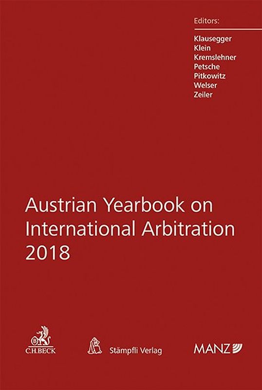 Austrian Yearbook on International Arbitration 2018