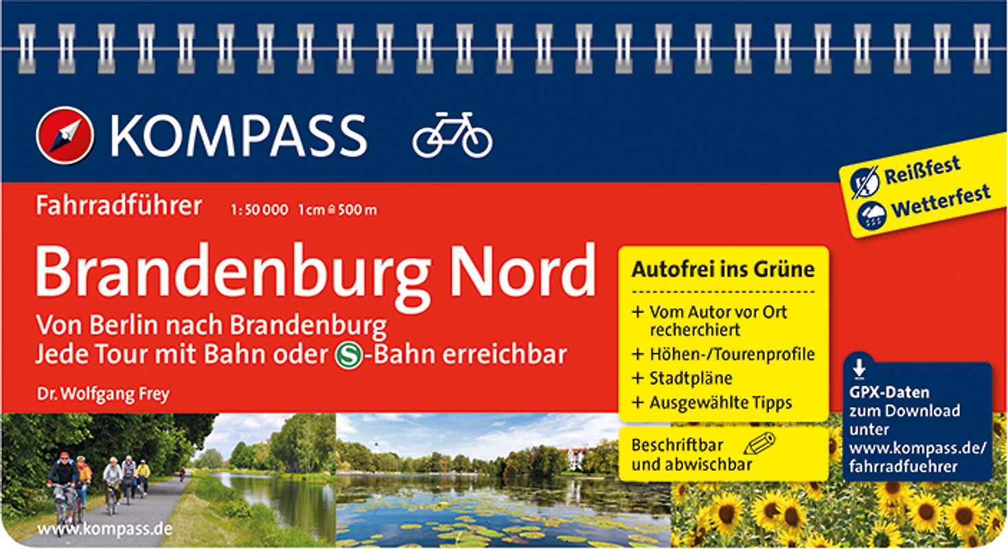 KOMPASS Fahrradführer Brandenburg Nord, von Berlin nach Brandenburg