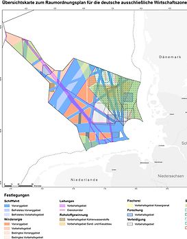 Raumordnungsplan für die deutsche ausschließliche Wirtschaftszone in der Nordsee und in der Ostsee - Kartenteil Nordsee