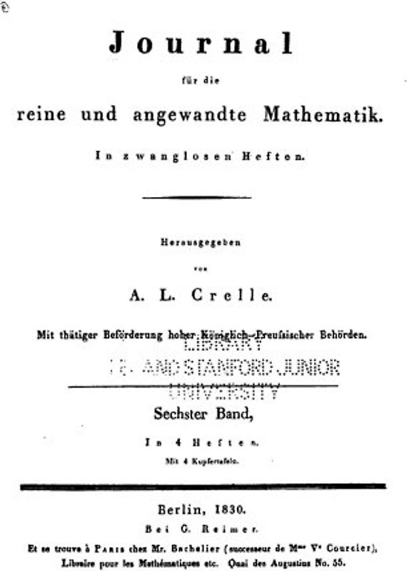 Journal für die reine und angewandte Mathematik