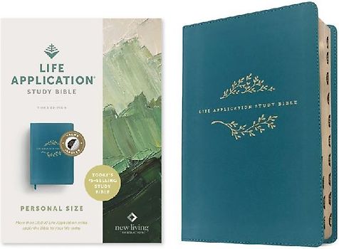 NLT Life Application Study Bible, Third Edition, Personal Size (Leatherlike, Teal Blue, Indexed, Red Letter)