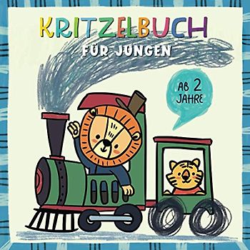 Kritzelbuch für Jungen ab 2 Jahre: Kreativität und Feinmotorik fördern - Erstes Kritzelmalbuch für Jungs - Geschenke für Kinder - Malbuch