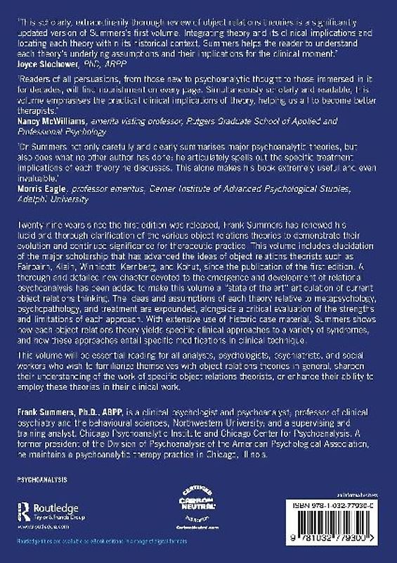 Object Relations Theories and Psychopathology