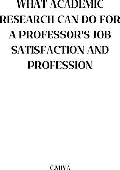 What Academic Research Can Do for a Professor's Job Satisfaction and Profession