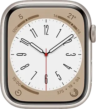 Apple Watch Series 8 45 mm Boîtier aluminium lumière stellaire [Wi-Fi]