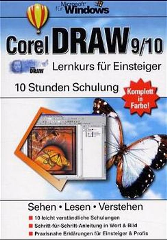 CorelDRAW 9/10 - Lernkurs für Einsteiger. 10 Stunden Schulung