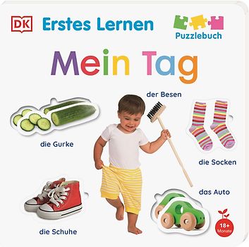 Erstes Lernen Puzzlebuch. Mein Tag
