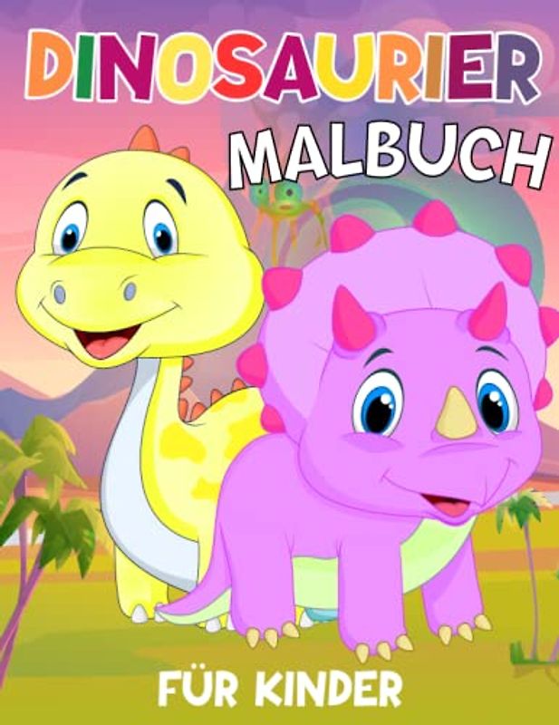 Dinosaurier Malbuch für Kinder: Malbuch für Mädchen und Jungen ab 2 jahr, 42 einzigartige Dinosaurier zum Ausmalen - Band 2