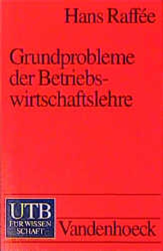 Grundprobleme der Betriebswirtschaftslehre