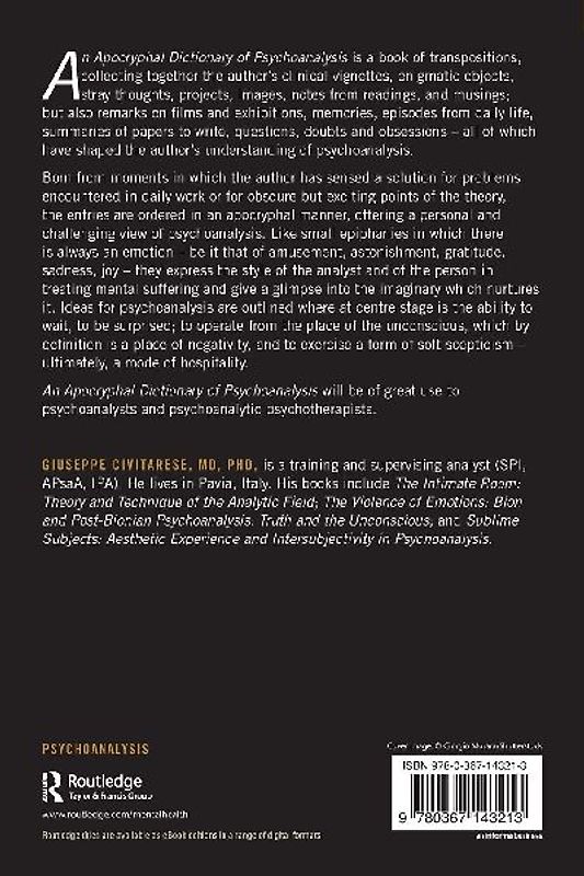 An Apocryphal Dictionary of Psychoanalysis