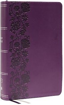 KJV Holy Bible: Large Print Single-Column with 43,000 End-Of-Verse Cross References, Purple Leathersoft, Personal Size, Red Letter, (Thumb Indexed): King James Version