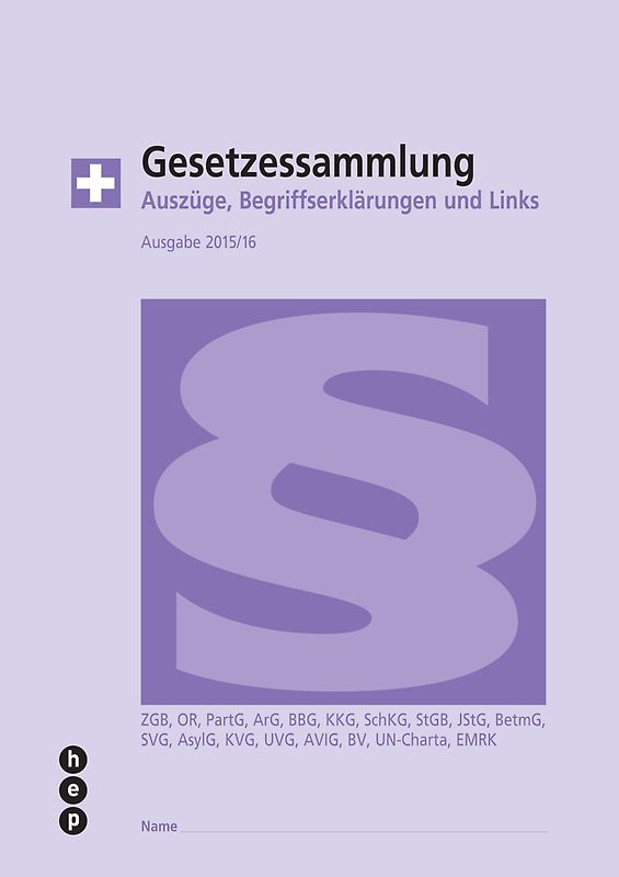 Gesetzessammlung 2015/16 | Ausgabe A4