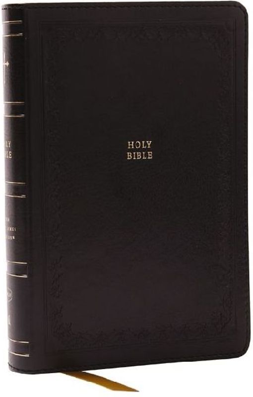 NKJV Compact Paragraph-Style Bible w/ 43,000 Cross References, Black Leathersoft, Red Letter, Comfort Print: Holy Bible, New King James Version