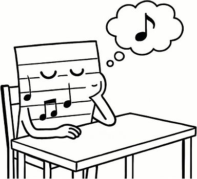 Notenheft: DIN A4 Notenlinienheft | 60 Seiten mit 12 Notenzeilen / Systeme pro Blatt | Papier 90g/m² | Musikheft mit Notenlinien