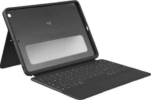 Logitech Rugged Folio Keyboard Dock iPad 7ème, 8ème et 9ème génération [clavier allemand, QWERTZ] graphite