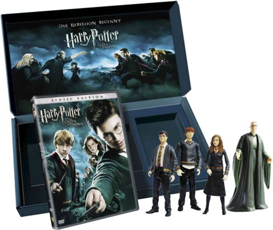 Harry Potter 5 Collector`s Edition limitiert (2 DVDs inkl. 4 Harry Potter Actionfiguren: Harry, Ron, Hermine und Voldemort) DVD